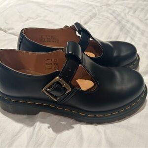Beautiful BRAND NEW Dr Martens - Polley - Mary Janes - Size 38 - Black Leather